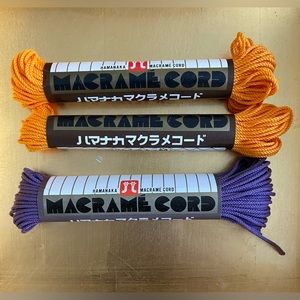 (3) NEW Macrame Cord, by Hamanaka